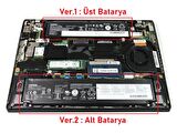 RETRO Lenovo ThinkPad T460s, T470s Notebook Bataryası - Ver.1 (Üst)