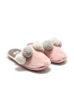 Twigy Ponpom Pembe Kadın Panduf Terlik YY0055