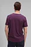 Junya Erkek Basic Tişört Mürdüm