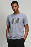 Lufian Erkek Chrıst Modern Grafik T-Shirt 627111020114 Koyu Gri