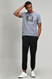 Lufian Erkek Chrıst Modern Grafik T-Shirt 627111020114 Koyu Gri