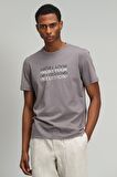 Lufian Erkek Arezzo Modern Grafik T-Shirt 627111020125 Vizon