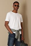 Lufian Erkek Junya Basic T-Shirt 627111020134 Beyaz