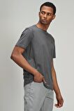 Lufian Erkek Sarder Basic T-Shirt 627111020136 Antrasit