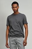 Lufian Erkek Sarder Basic T-Shirt 627111020136 Antrasit