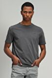 Lufian Erkek Sarder Basic T-Shirt 627111020136 Antrasit