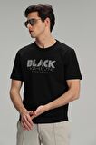 Lufian Erkek Tow Modern Grafik T-Shirt 627111020137 Siyah