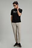 Lufian Erkek Tow Modern Grafik T-Shirt 627111020137 Siyah