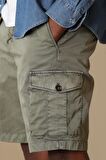 Marel Spor Erkek Chino Şort Slim Fit Haki