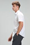 Arus Erkek Smart Gömlek Slim Fit Beyaz