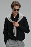 Lufian Erkek Vıana Basic Comfort Slim Fit Gömlek  112010565 Siyah