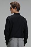 Lufian Erkek Vıana Basic Comfort Slim Fit Gömlek  112010565 Siyah