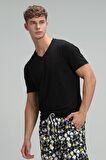 Lufian Erkek Tuna Modern Grafik T-Shirt 627111020145 Siyah