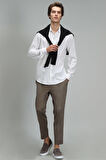 Lus Spor Erkek Chino Pantolon Slim Fit Vizon