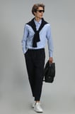 Fore Erkek Basic Gömlek Slim Fit Mavi
