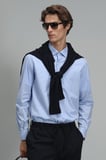 Fore Erkek Basic Gömlek Slim Fit Mavi