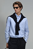 Fore Erkek Basic Gömlek Slim Fit Mavi