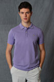 Laon Spor Polo Yaka Erkek Tişört Koyu Lila