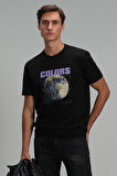 Ash Modern Grafik T- Shirt Siyah