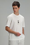 Bart Modern Grafik T- Shirt Beyaz