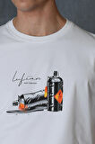 Andy Modern Grafik T- Shirt Beyaz