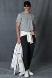 Stewart Modern Grafik T- Shirt Gri