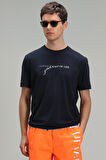 Stewart Modern Grafik T- Shirt Lacivert