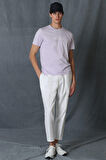 Tony Modern Grafik T- Shirt Lila