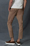 Alvı Smart Erkek Chino Pantolon Slim Fit Toprak