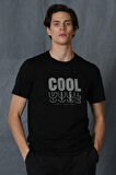 Maya Modern Grafik T- Shirt Siyah