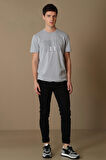 Maya Modern Grafik T- Shirt Gri