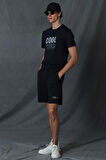 Maya Modern Grafik T- Shirt Lacivert