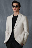 Kevın Spor Erkek Blazer Ceket Slim Fit Bej