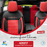 Otom Comfortline Design Airbag Dikişli Premium Oto Koltuk Kılıfı Tam Set Kırmızı