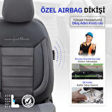 Otom Comfortline Design Airbag Dikişli Premium Oto Koltuk Kılıfı Tam Set Füme