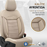 Otom Comfortline Design Airbag Dikişli Premium Oto Koltuk Kılıfı Tam Set Bej