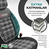 Otom Gti Sports Design Airbag Dikişli Ortopedik Oto Koltuk Kılıfı Tam Set Beyaz-Siyah