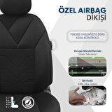 Otom Tempo Design Airbag Dikişli Micro Qube Oto Koltuk Kılıfı Tam Set