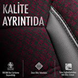 Otom Sport Plus Ekstra Destekli Özel Dokulu Oto Koltuk Kılıfı Tam Set Bordo