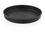 Taç Granit Döküm 32cm Yuvarlak Tepsi Siyah TAC-6299