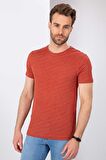Kiremit Slim Fit Bisiklet Yaka T-Shirt