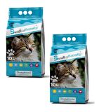 Benty Sandy Marsilya Sabun Kokulu İNCE Bentonit Kedi Kumu 10 L (2 ADET)