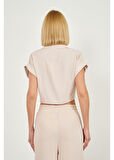 Önden Bağlamalı Kısa Aerobin Gömlek 