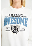 Awesome Jean Baskılı Sweatshirt