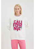 California Havlu Nakış Sweatshirt