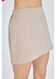 Poliviskon Şort Etek 