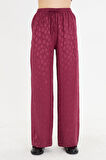 Leopar Desen Saten Pantolon 