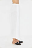 Etek Detaylı Keten Görünümlü Pantolon