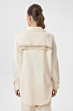 Nakışlı Keten Karışımlı Gömlek