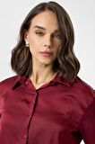 Geniş Manşetli Kısa Saten Gömlek